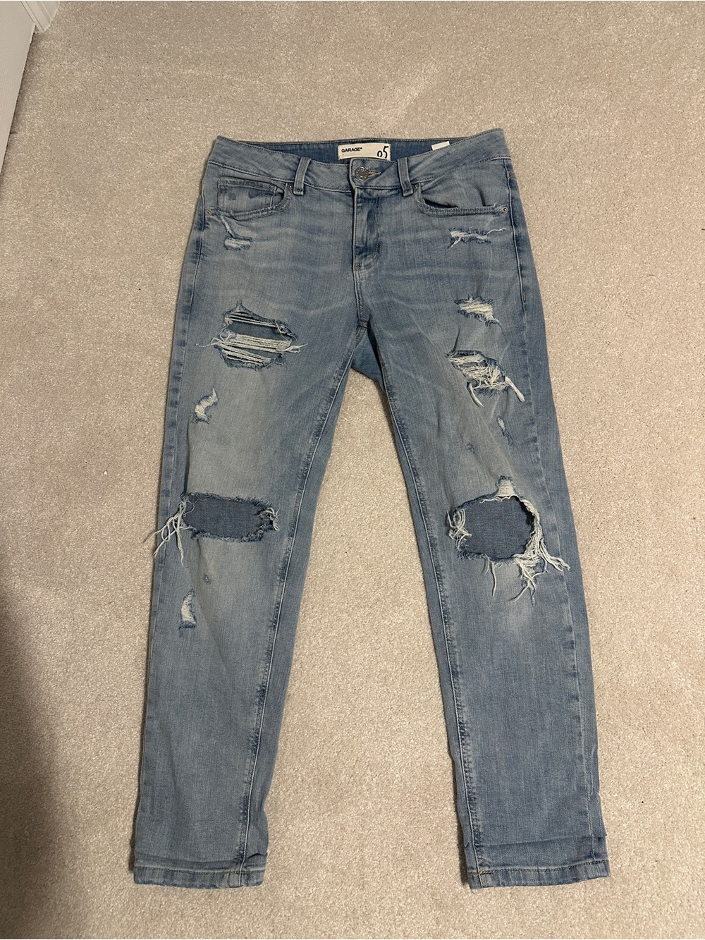 Garage Girlfriend Cut Blue Jeans